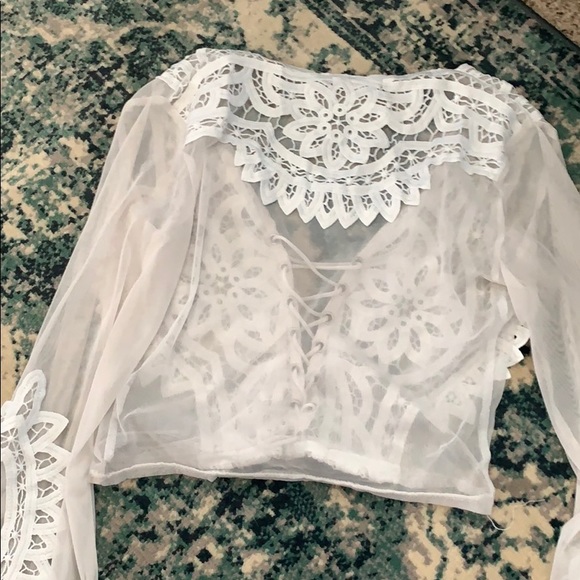 Long sleeve mesh top - Picture 2 of 2